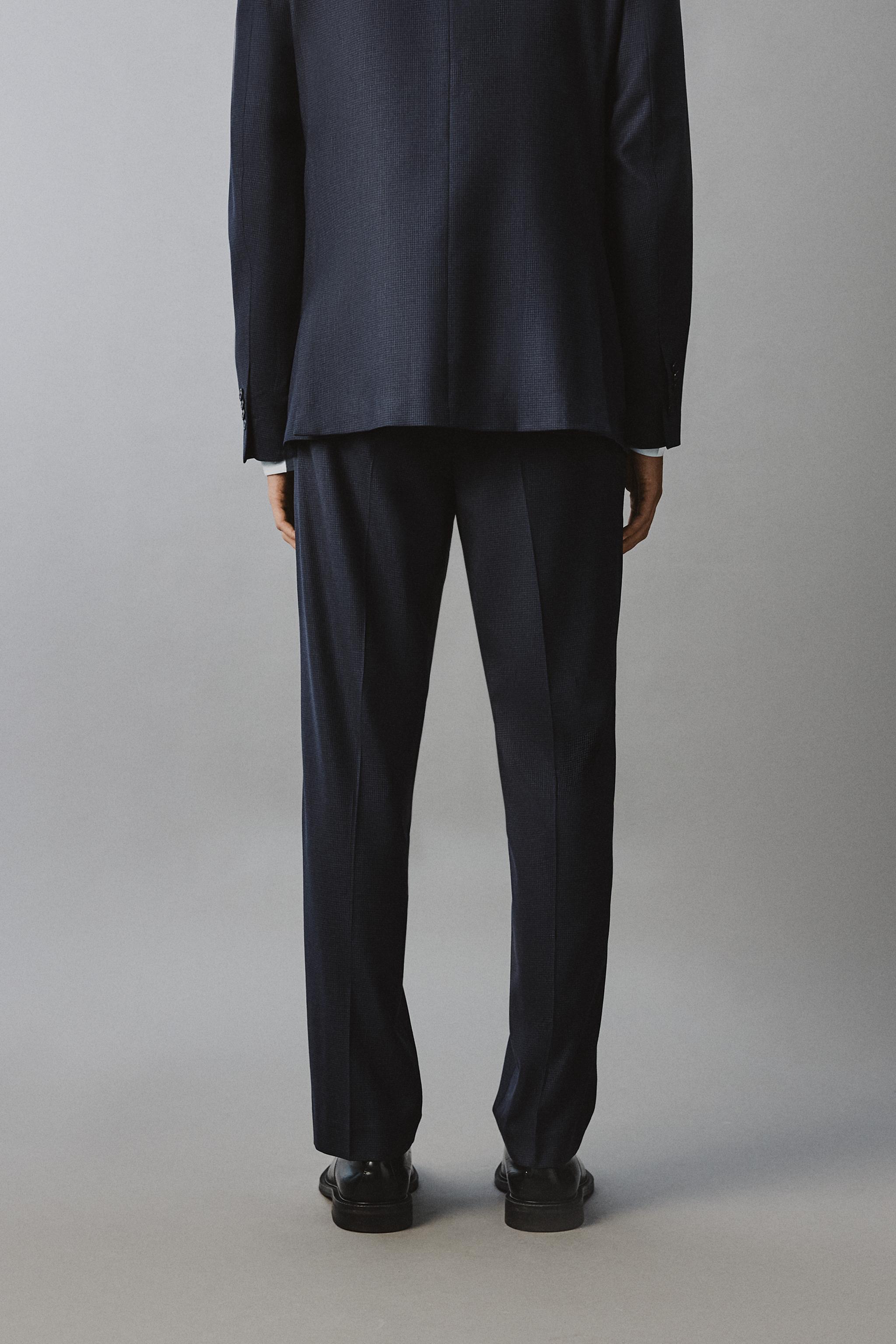 PANTALON REGULAR FIT COSTUME PIED-DE-POULE